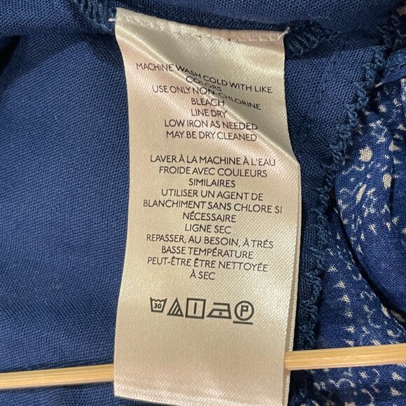 NWT ANTHROPOLOGIE MAEVE Flutter Sleeve Shirred Open Back Mini Dress Navy Size 2X - Picture 15 of 16